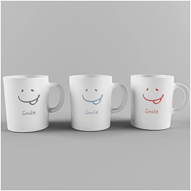 Smiley Cups 3D model image 1 