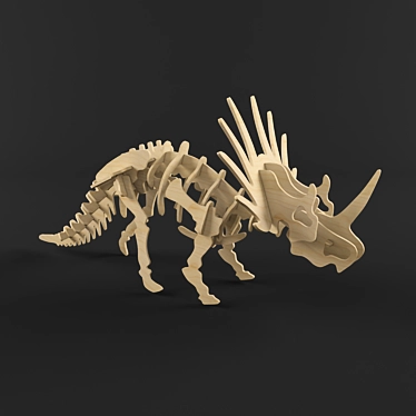 Title: Jurassic Styracosaurus Figurine 3D model image 1 