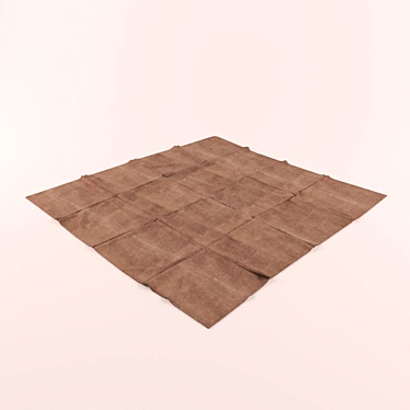Elegant Gray Floral Carpet 3D model image 1 