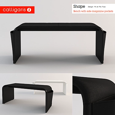 Calligaris Shape Bench 3D model image 1 