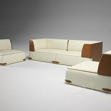Fendi Soho: Luxury Sofa Set 3D model image 1 