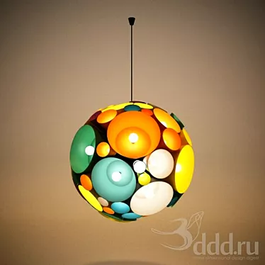 Vibrant Pendant Light 3D model image 1 