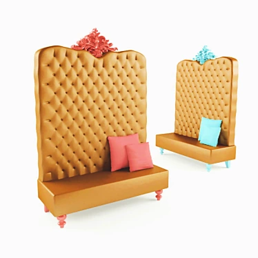 Italian High Back Chair: Creazioni 120x40x163 3D model image 1 