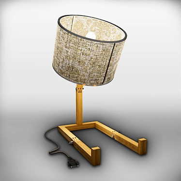 Sleek Seated Lamp 3D model image 1 