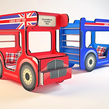 London Sleeper Bus Bunk Bed 3D model image 1 