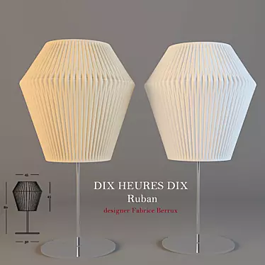 DIX HEURES DIX - Ruban: A Stylish Table Lamp by Fabrice Berrux 3D model image 1 