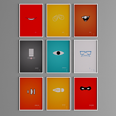 Minimalist Pixar Movie Posters by Vonhan Li 3D model image 1 