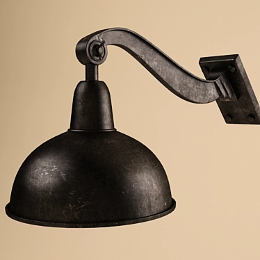Spencer Matte Black Brass Lamp 3D model image 1 