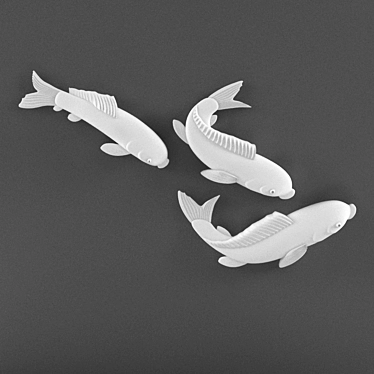 Fish Sculpture: Exquisite Marine Decor 3D model image 1 