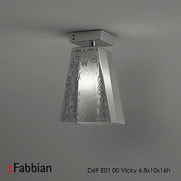 Elegant Glass Pattern: Fabbian Vicky D69 3D model image 1 
