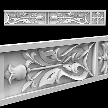 Artistic CNC Carving Panel 3D model image 1 