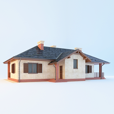 Colorful Cottage: Ready-Made Design 3D model image 1 