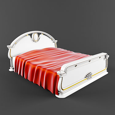 Elegant Stilema Bed 3D model image 1 