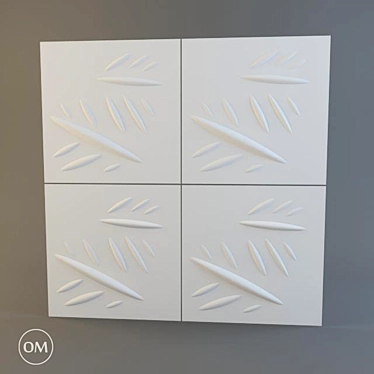 Bamboo Eco Panel for Stylish Walls 3D model image 1 