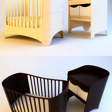 Leander: Stylish & Functional Baby Cot 3D model image 1 