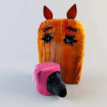 Adorable Animal Ottomans 3D model image 1 