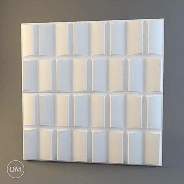 Bamboo Wave 3D Wall Panel 3D model image 1 