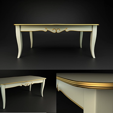 Elegant Wood Table 3D model image 1 