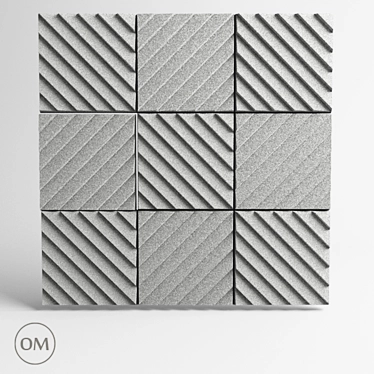 OM Soundwave Acoustic Panel 3D model image 1 