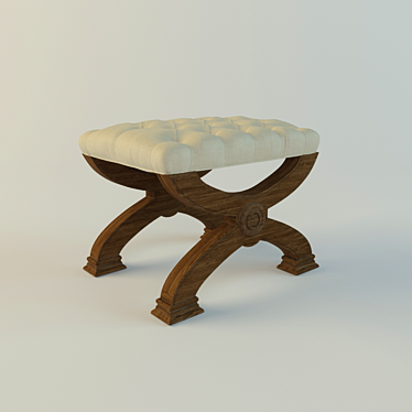 Cozy Cushion Ottoman 3D model image 1 