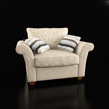 Tuuli Armchair: Comfort and Elegance 3D model image 1 