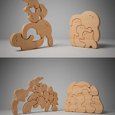Central Finland Puzzle Set: "Hugs Collection 3D model image 1 