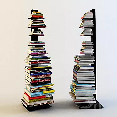 Sleek Sapien Bookshelf: Modern Storage 3D model image 1 