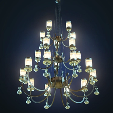 Elegant Sparkling Chandelier 3D model image 1 