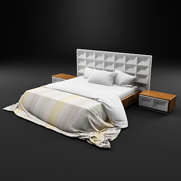 Modern Style Bed 3D model image 1 