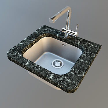 Alveus Franke 390 Stainless Steel Sink 3D model image 1 
