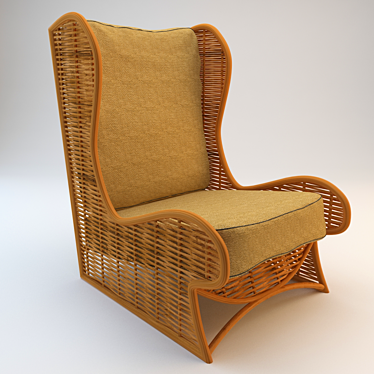 Cozy Woven Armchair 3D model image 1 