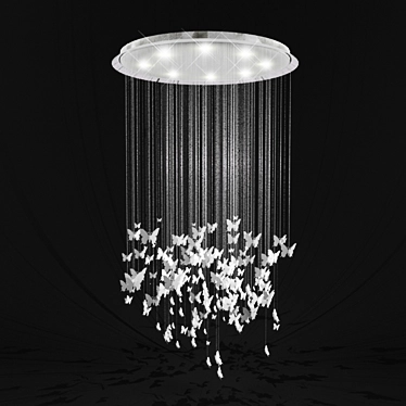 Ethereal Butterfly Chandelier 3D model image 1 