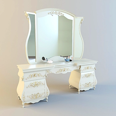 Elegant Monreale Laccata Vanity 3D model image 1 