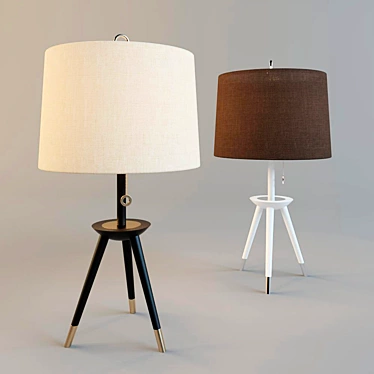 Elegant Ventana Table Lamp 3D model image 1 