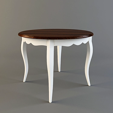 Elegant Sea Pearl Dining Table 3D model image 1 