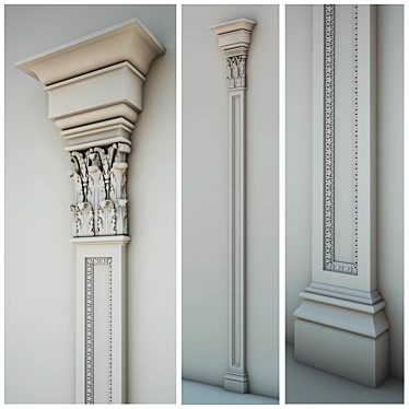 Title: Sleek Pilaster Column 3D model image 1 