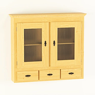 Rustic Pine Sideboard Belfan 3D model image 1 