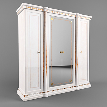 Elegant Princesse Classic Italian Wardrobe 3D model image 1 