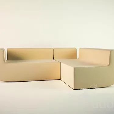 Modern COR NUBA Sofa: Sleek Design, Luxurious Comfort 3D model image 1 
