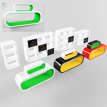 Modular Furniture Blocks by IKEA 3D model image 1 