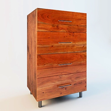 Modern High Chest of Drawers 3D model image 1 