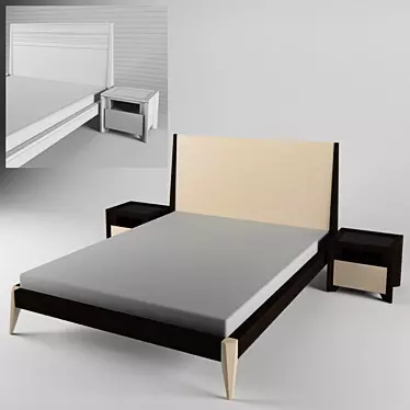 Makran Chicago Bed: Elegant and Functional 3D model image 1 