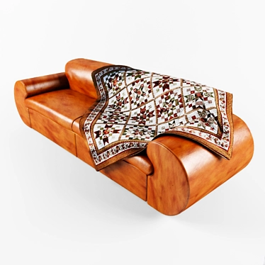 Pablo: Glamour Art Deco Sofa 3D model image 1 