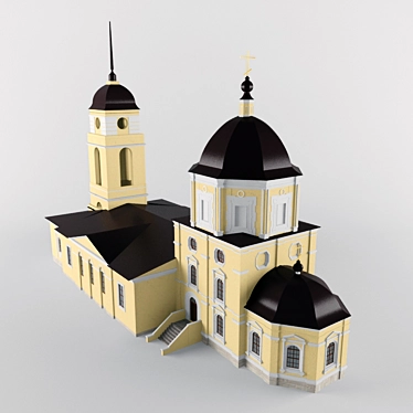 Vintage Vvedenskii Temple Model 3D model image 1 