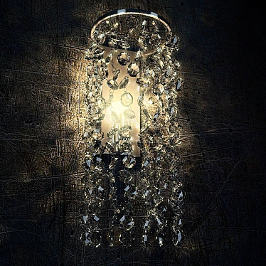 Elegant Wall Lamp with Crystal Accents 3D model image 1 