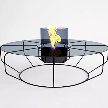 Cozy Heat: Modern Fireplace 3D model image 1 