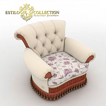 Luxurious Versailles Armchair: Estilo Collection 3D model image 1 