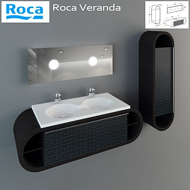 Title: Elevate Your Bathroom with Roca Veranda 3D model image 1 