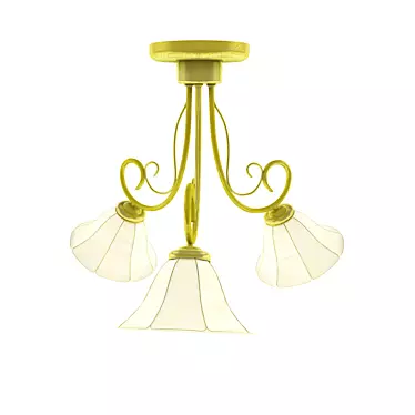 Elegant Textured Chandelier 3D model image 1 