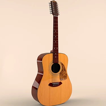 Fender 12-String Guitar: Premium Materials 3D model image 1 